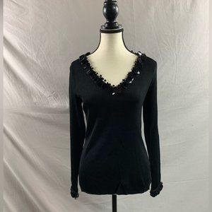 Dana Bachman Black Knit Top